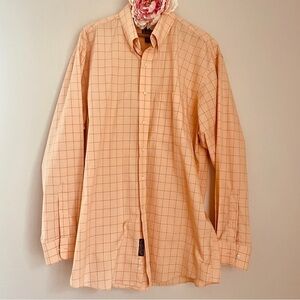 Jos. A. Bank Plaid Button Down Dress Shirt Men’s Large Traveler’s Collection